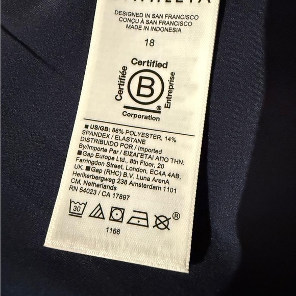 Athleta Brooklyn Heights Pleated Wide Leg Pant Blue NWT US 18‎ Travel Stretch - Picture 6 of 7